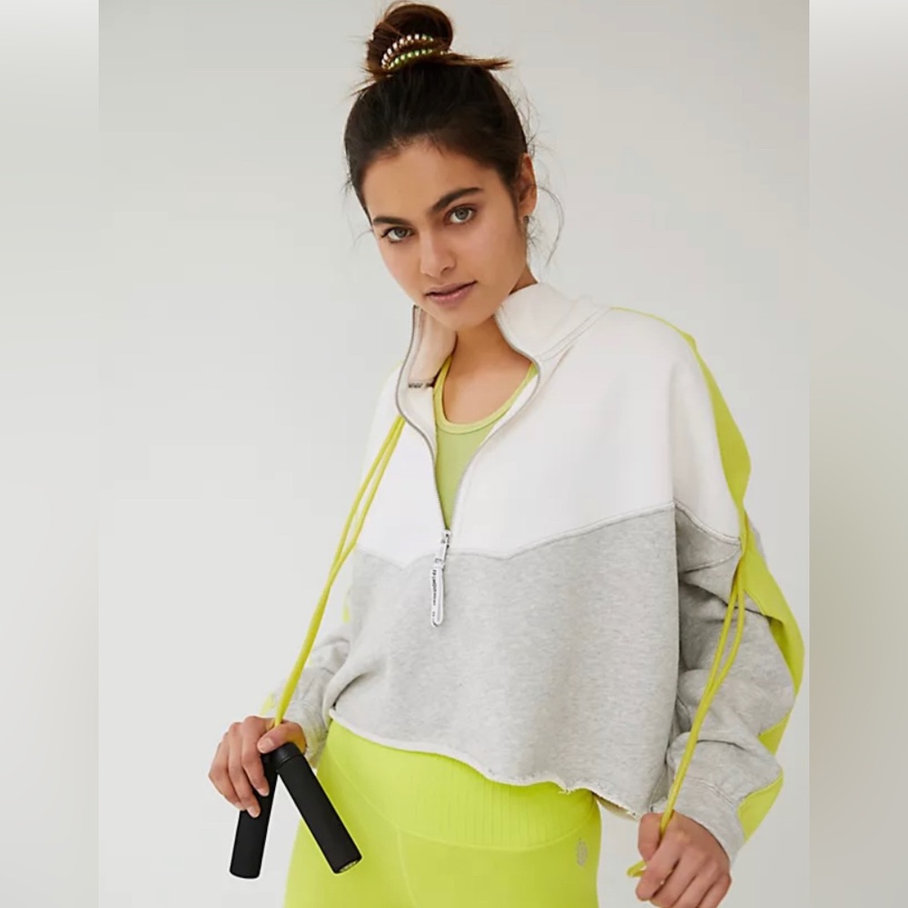 FP Movement Split Second Colorblock Quarter Zip Size XS